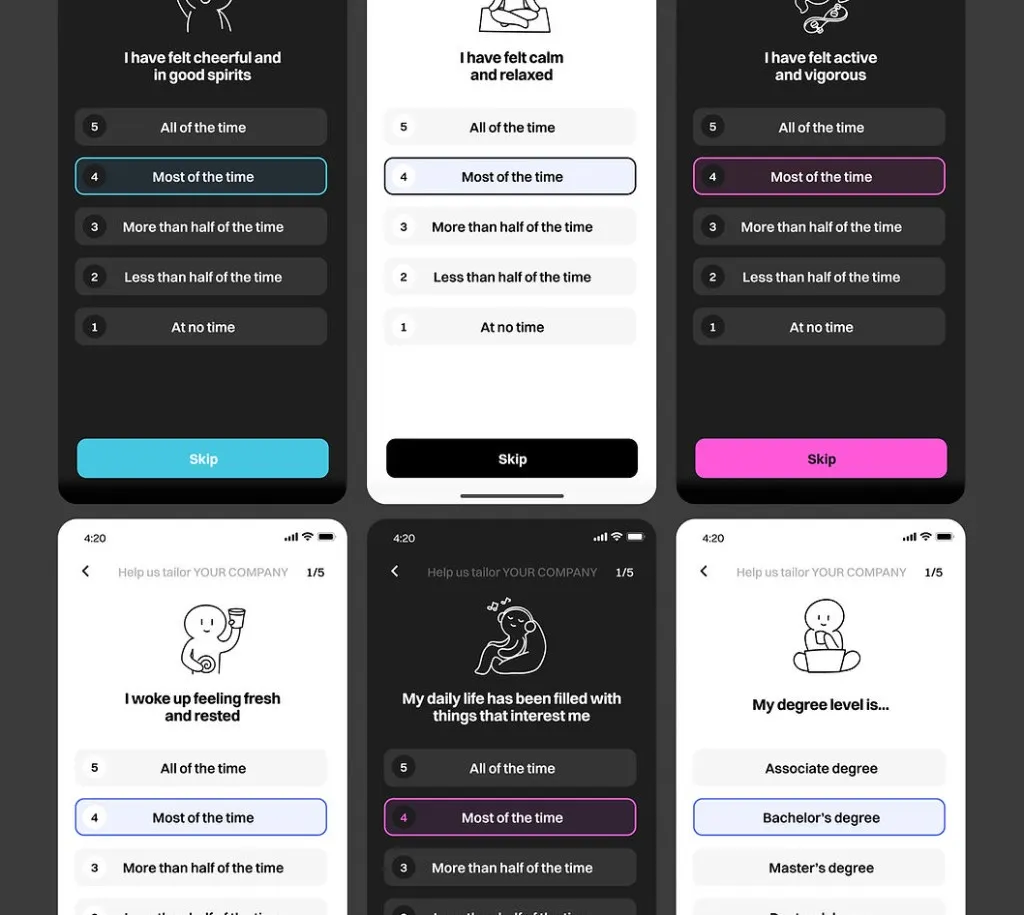 Personalised onboarding flow